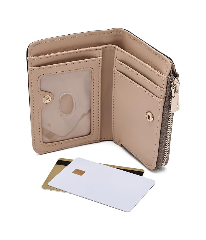 GUESS Yvonne Logo Zip Around Card Case Wallet - Image 3