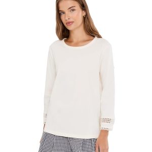 Lilly Pulitzer Clairmont 3/4 Sleeved Trimmed Knit Top