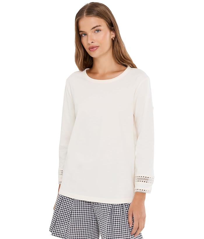 Lilly Pulitzer Clairmont 3/4 Sleeved Trimmed Knit Top
