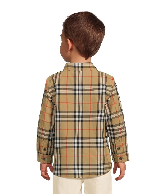 Burberry Kids Owen Check Long Sleeve Shirt (Infant/Toddler) - Image 2