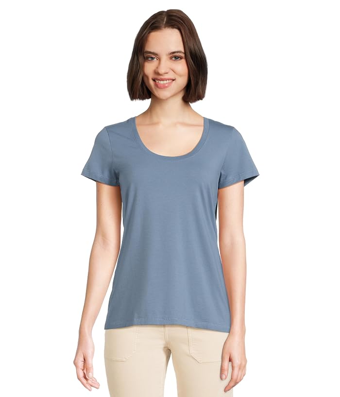 L.L.Bean Soft Stretch Supima Scoop Neck Short Sleeve Tee