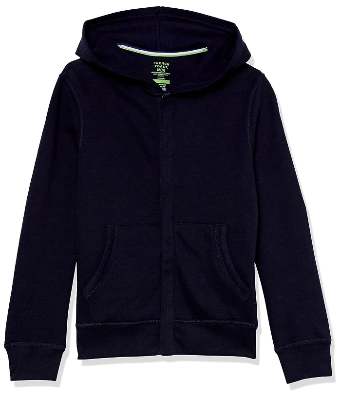 French Toast Kids' Adaptive Long Sleeve Fleece Hoodie with Flat Seams and Hidden Hook and Loop Closure
