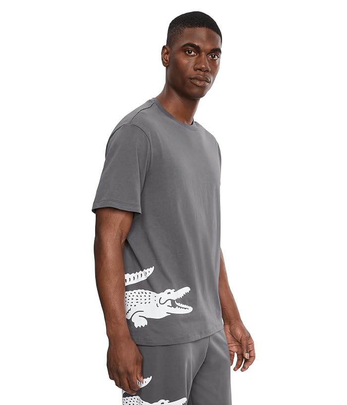 Lacoste Printed Cotton Loungewear T-Shirt - Image 3