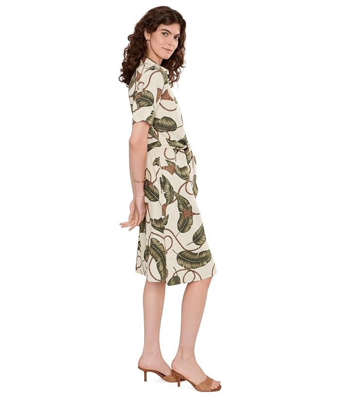 Lauren Ralph Lauren Rope-Print Tie-Front Linen Shirtdress - Image 3