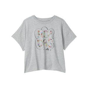 adidas Kids Drop Shoulder Heather Tee (Big Kid)