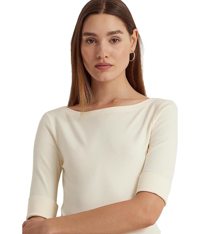 Lauren Ralph Lauren Cotton-Blend Boatneck Top - Image 3
