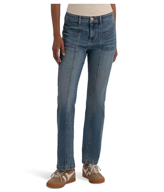 KUT from the Kloth Kelsey High-Rise Ankle Flare Front Seams Patch Pocket - Image 4