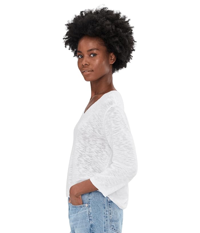 Mod-o-doc 3/4 Sleeve V-Neck Sweater - Image 3