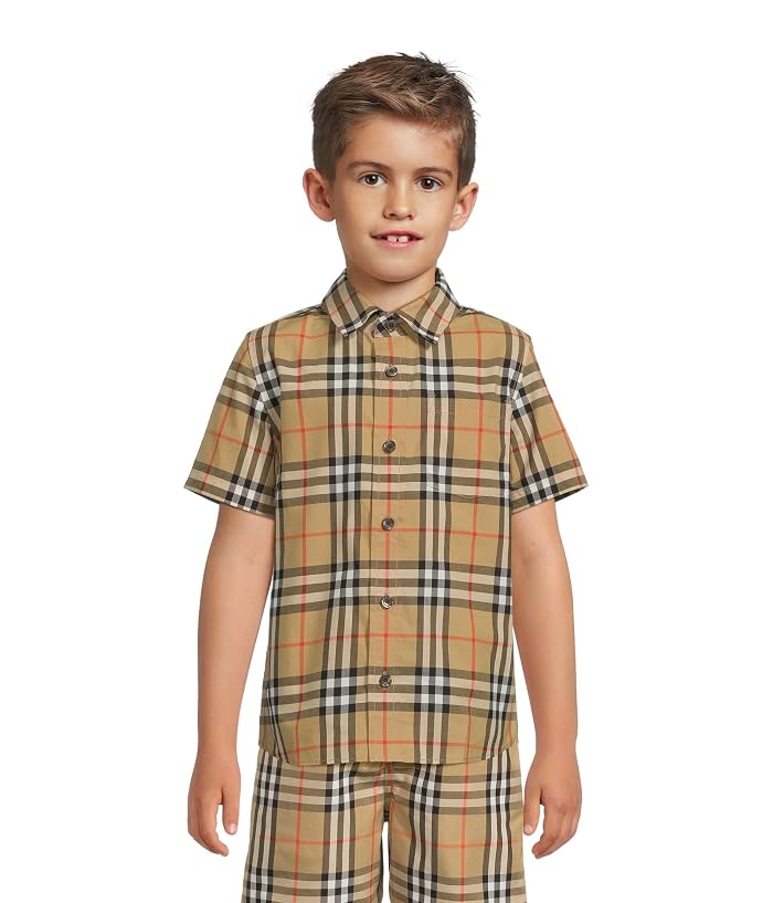 Burberry Kids Owen Short Sleeve Check Shirt (Big Kid)