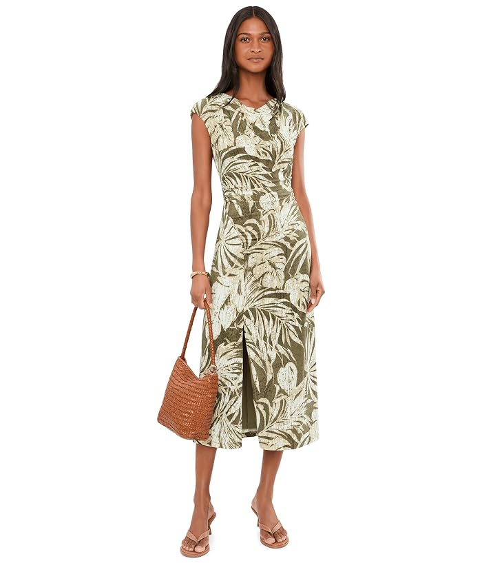 Lauren Ralph Lauren Palm-Frond-Print Jersey Cowl Neck Dress - Image 2