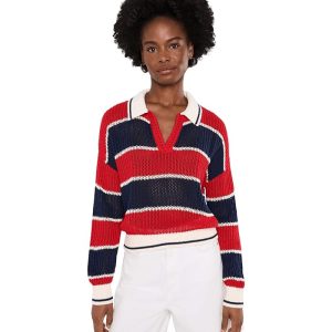 525 america Alexa Rugby Stripe Polo Pullover