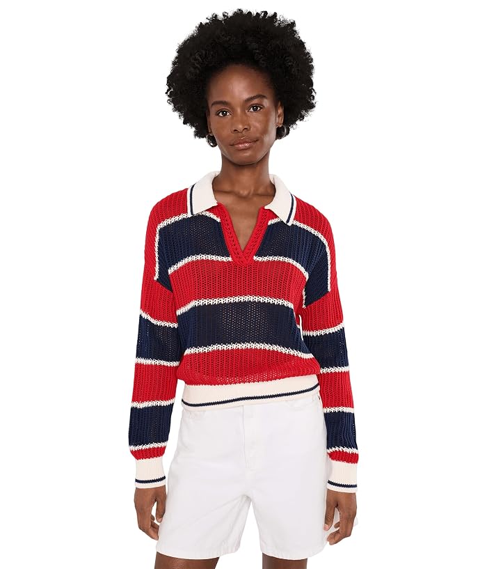 525 america Alexa Rugby Stripe Polo Pullover