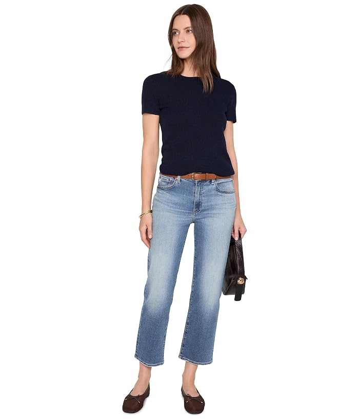 AG Jeans Brinley Mid-Rise Straight Crop in 15 Years Bouquet - Image 2