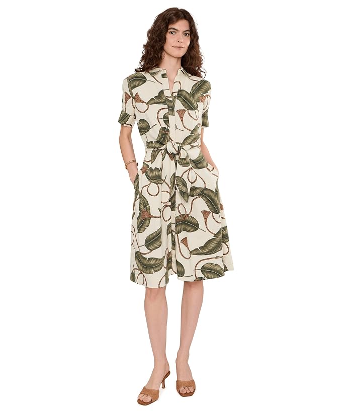 Lauren Ralph Lauren Rope-Print Tie-Front Linen Shirtdress - Image 2