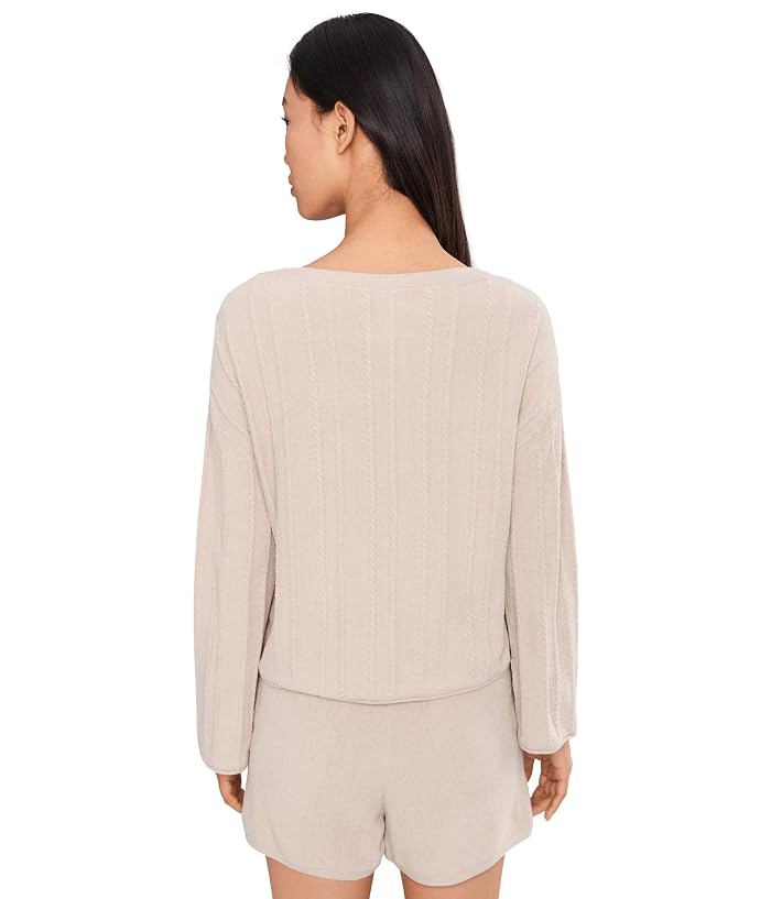 Barefoot Dreams CozyChic Ultra Lite® Rope Stripe Boatneck Pullover - Image 4