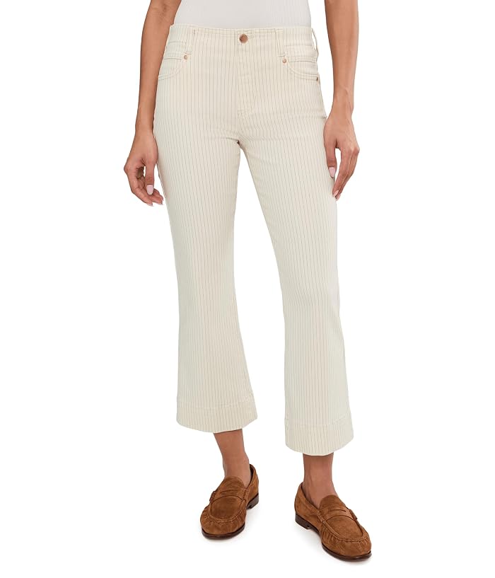 Liverpool Los Angeles Mid-Rise Gia Glider Crop Flare Jeans With Wide Hem 27" Inseam