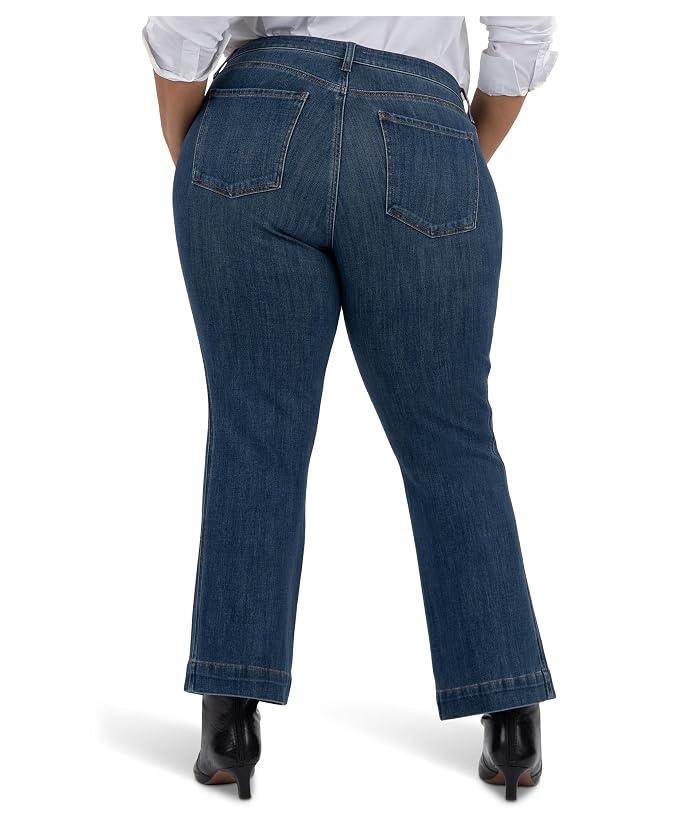 KUT from the Kloth Plus Size Natalie High-rise Bootcut Side Inset-wide Hem - Image 2