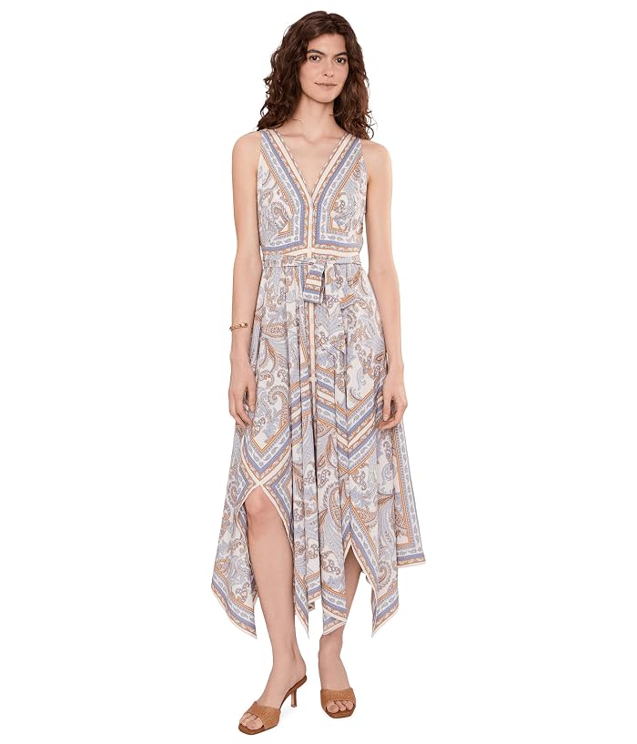 Lauren Ralph Lauren Paisley Georgette Handkerchief-Hem Dress