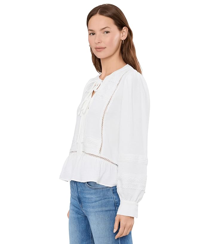 Vince Camuto Lace Yoke Tie Front Long Sleeve - Image 3