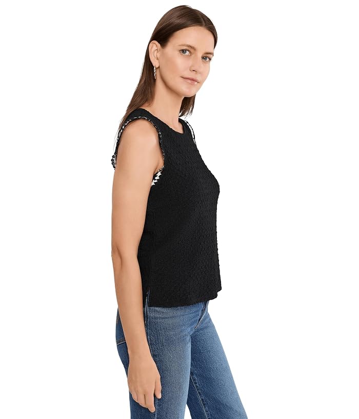 Vince Camuto Crew Neck Tank with Scallops - Image 3