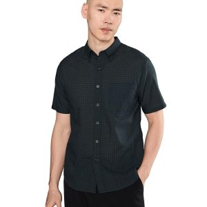 Vince Cortland Plaid Short Sleeve Button-down Collar Shirt