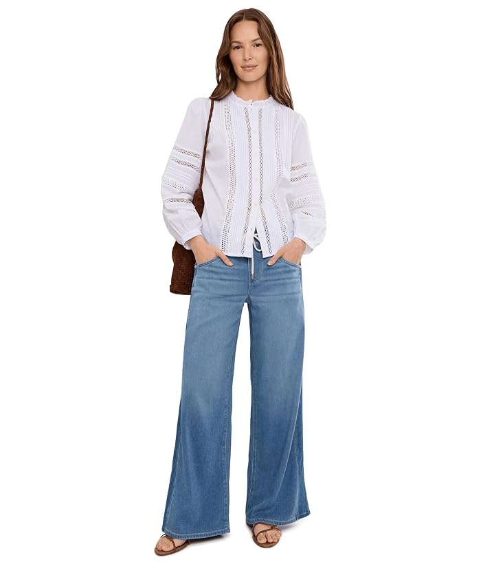 Liverpool Los Angeles Mid-Rise Tie Front Shadow Stripe Pull-on Wide Leg Jeans 30" Inseam - Image 2