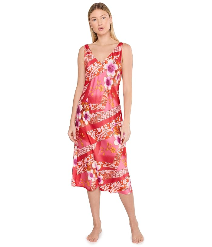 N by Natori Magnolia Printed Satin Gown