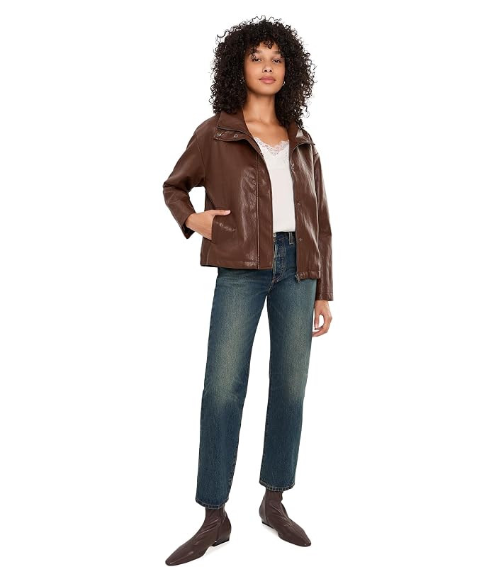 KUT from the Kloth Wren Drop Shoulder Polyurethane Leather Jacket - Image 2