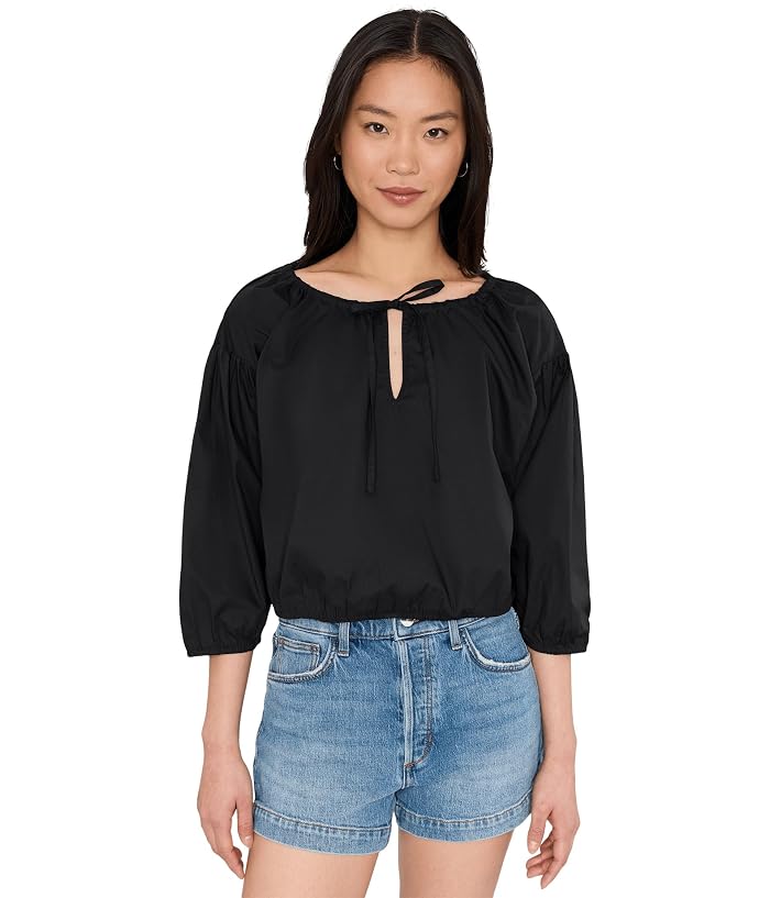 CeCe Long Sleeve Dropped Shoulder Bubble Top
