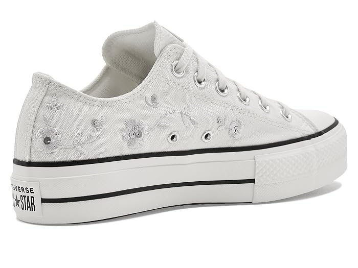 Converse Chuck Taylor All Star Lift Platform Sequin Flowers Low Top Sneakers - Image 3