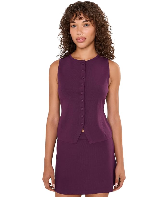 525 america Nicolette Fitted Button Front Vest