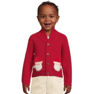 Janie and Jack Santa Shawl Collar Cardigan (Infant)