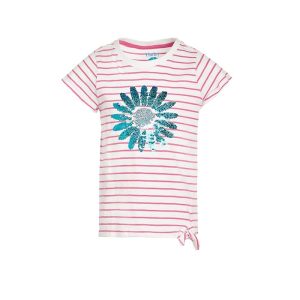 Hatley Kids Radiant Flower Striped Tie Front Tee (Toddler/Little Kid/Big Kid)