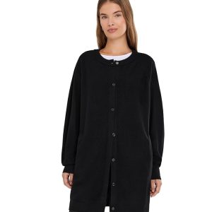 Eileen Fisher Fine Felted Wool Crew Neck Cardigan
