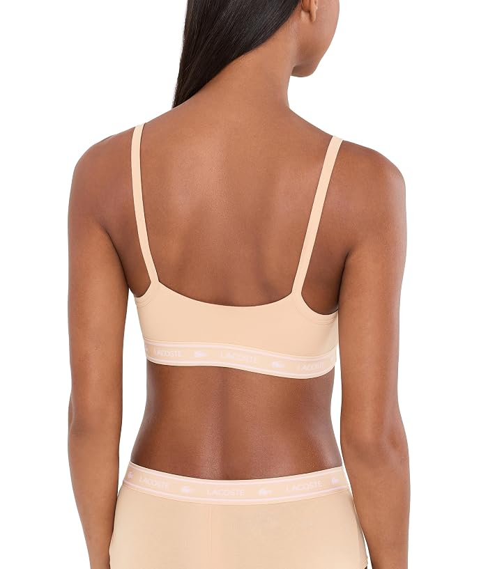 Lacoste Stretch Cotton Logo Band Bralette - Image 4
