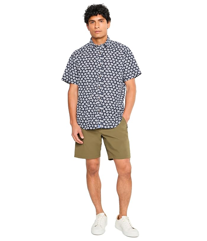 UNTUCKit Morningside Short Sleeve Cotton Print Regular Fit Slub Shirt - Image 2