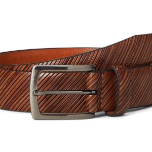 Johnston & Murphy Diagonal-Etched Belt