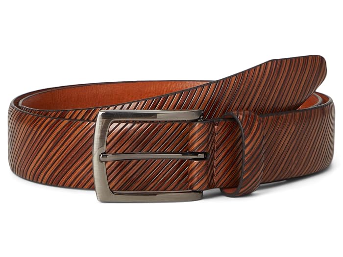 Johnston & Murphy Diagonal-Etched Belt