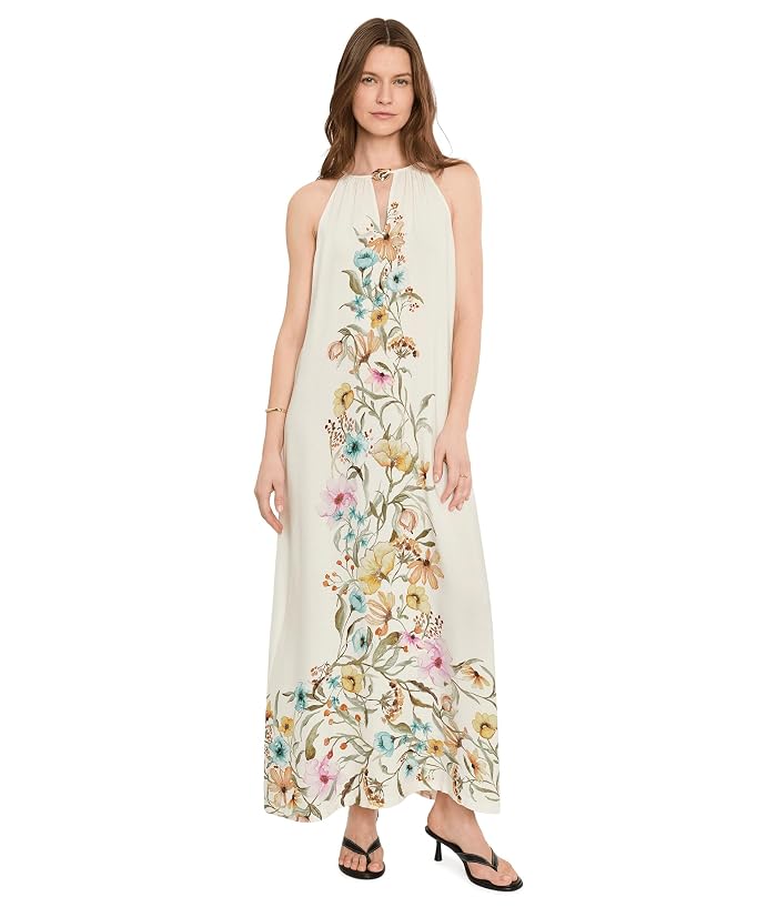 Vince Camuto High Neck Flowy Maxi With Trim