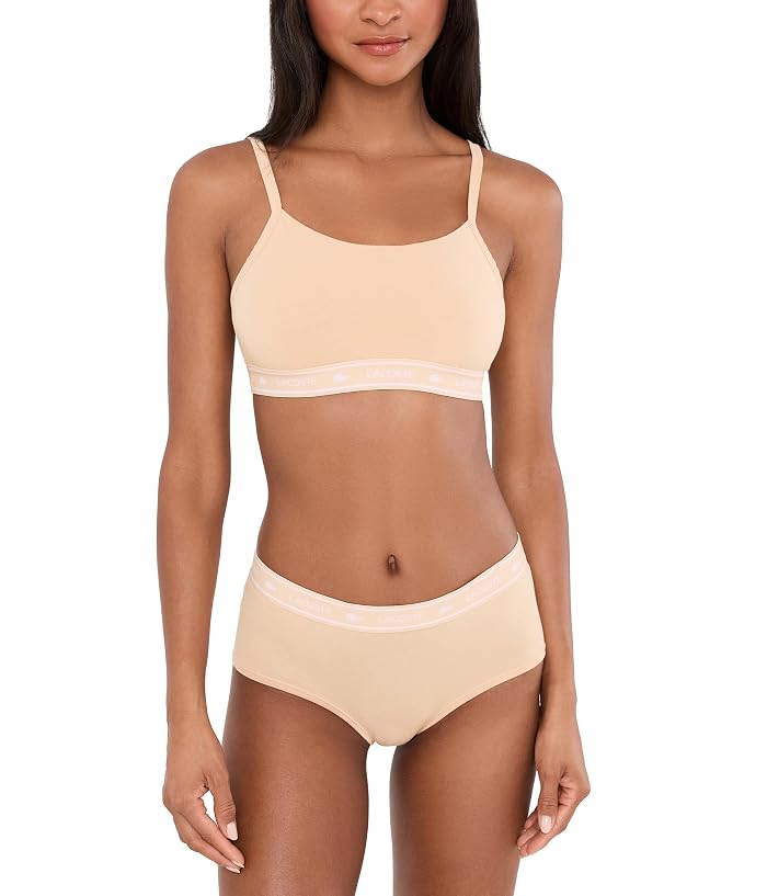 Lacoste Stretch Cotton Logo Band Bralette - Image 2