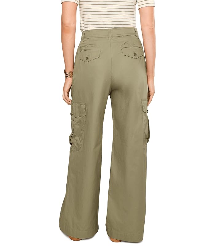 Lauren Ralph Lauren Pleated Cotton Twill Wide-Leg Cargo Pants - Image 4