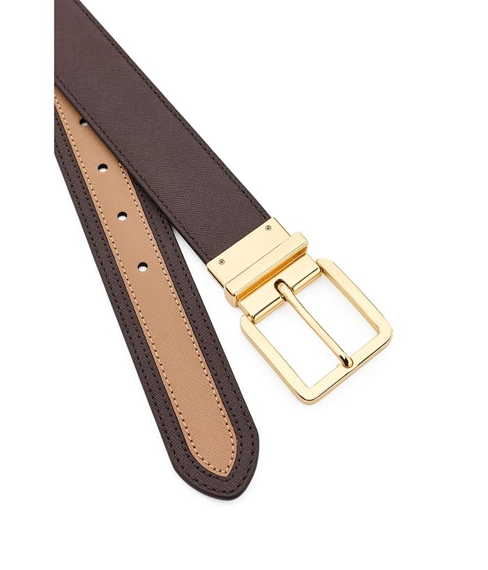 Lauren Ralph Lauren Two-Tone Reversible Crosshatch Belt - Image 3
