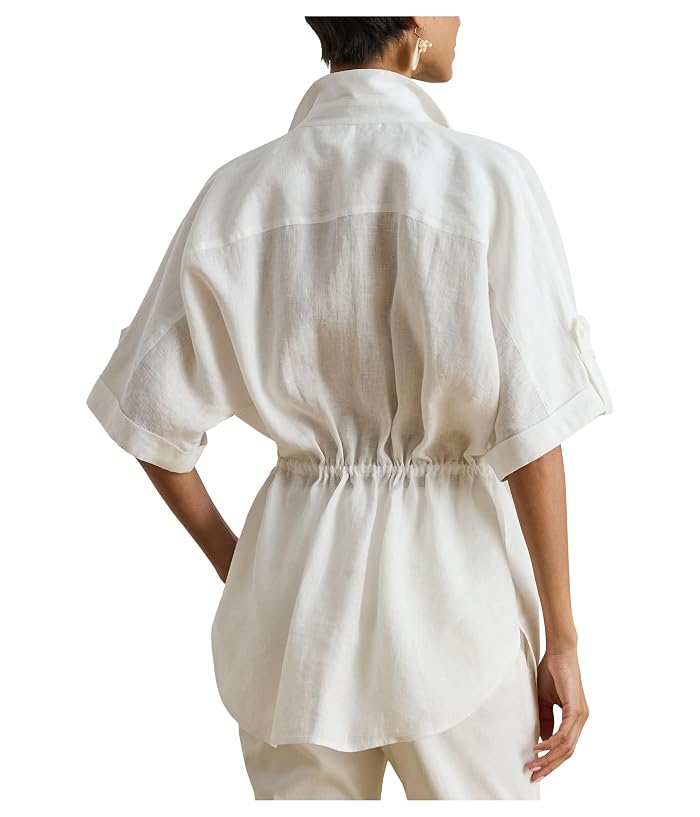 Lauren Ralph Lauren Linen Roll-Tab Sleeve Tunic - Image 3