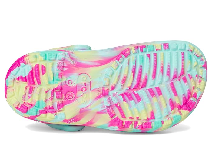 Crocs Kids Classic Marbled Tie-Dye Clog (Toddler) - Image 3