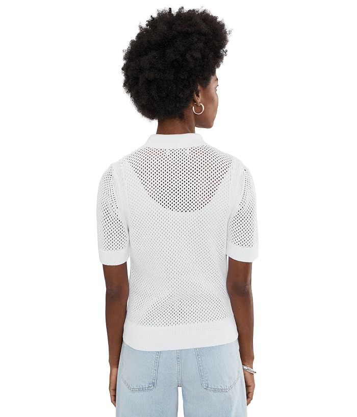 Michael Stars Perri Short Sleeve Mesh Stitch Polo - Image 4