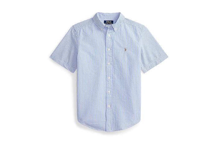 Polo Ralph Lauren Kids Striped Cotton Seersucker Shirt (Big Kid) - Image 3