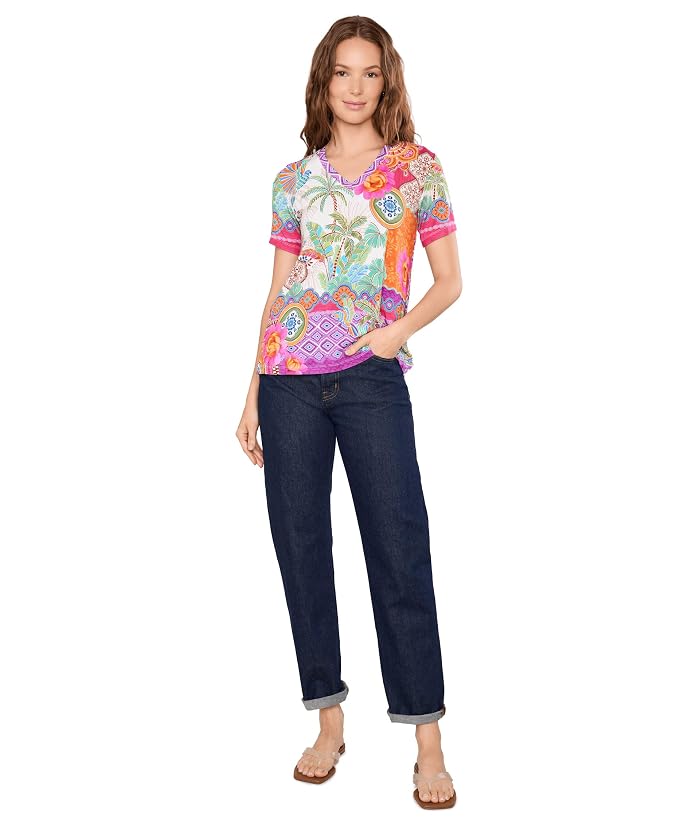 Johnny Was The Janie Favorite Short Sleeve V-Neck Swing Tee - Image 2