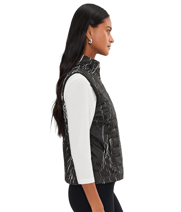 Jamie Sadock Quilted Zip Front Vest Zippered Side Pockets - Image 3