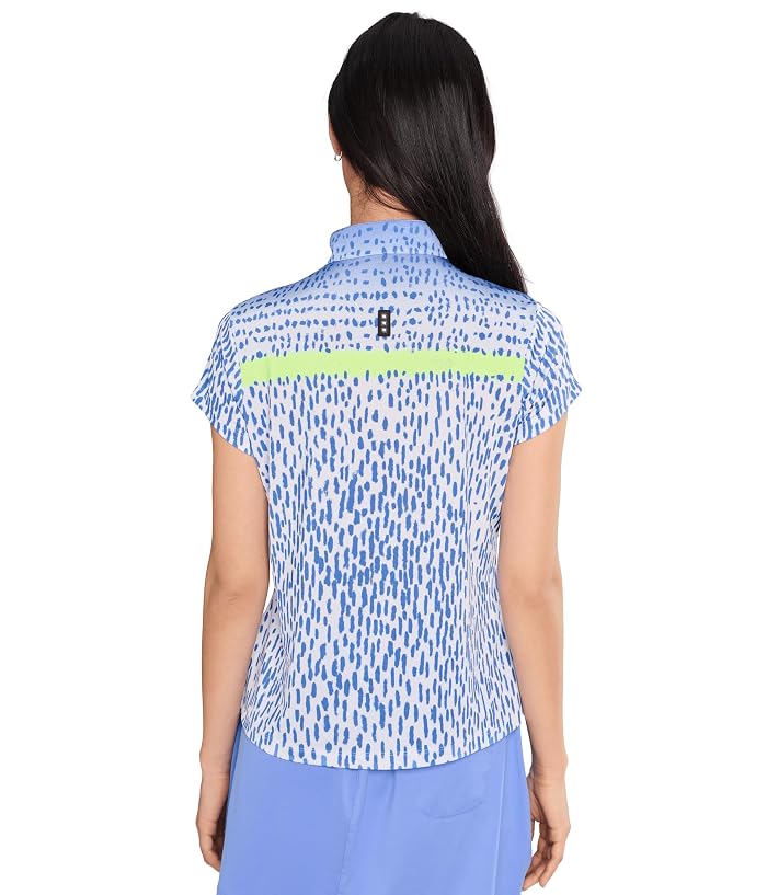 Jamie Sadock Short Sleeve Mandarin Collar Front Placket Zipper - Image 4