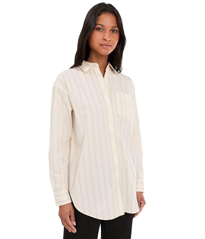 Lauren Ralph Lauren Striped Cotton Broadcloth Shirt